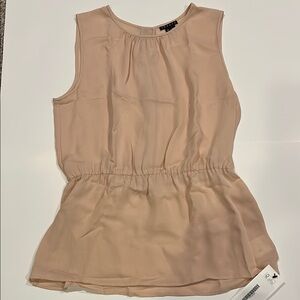 Theory Jethria Blush Sleeveless Peplum Top